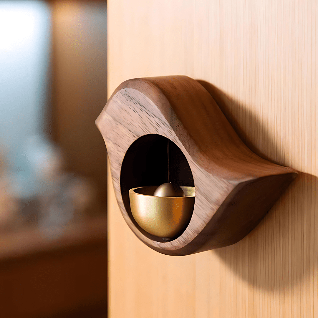 Magnetic Wood & Brass Doorbell